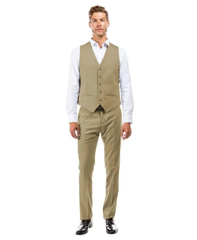 Zegarie Slim Fit Suit Separates Vest, Earth Tan