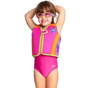 Zoggs Pink, Orange & Green Learn To Swim Swim Vest